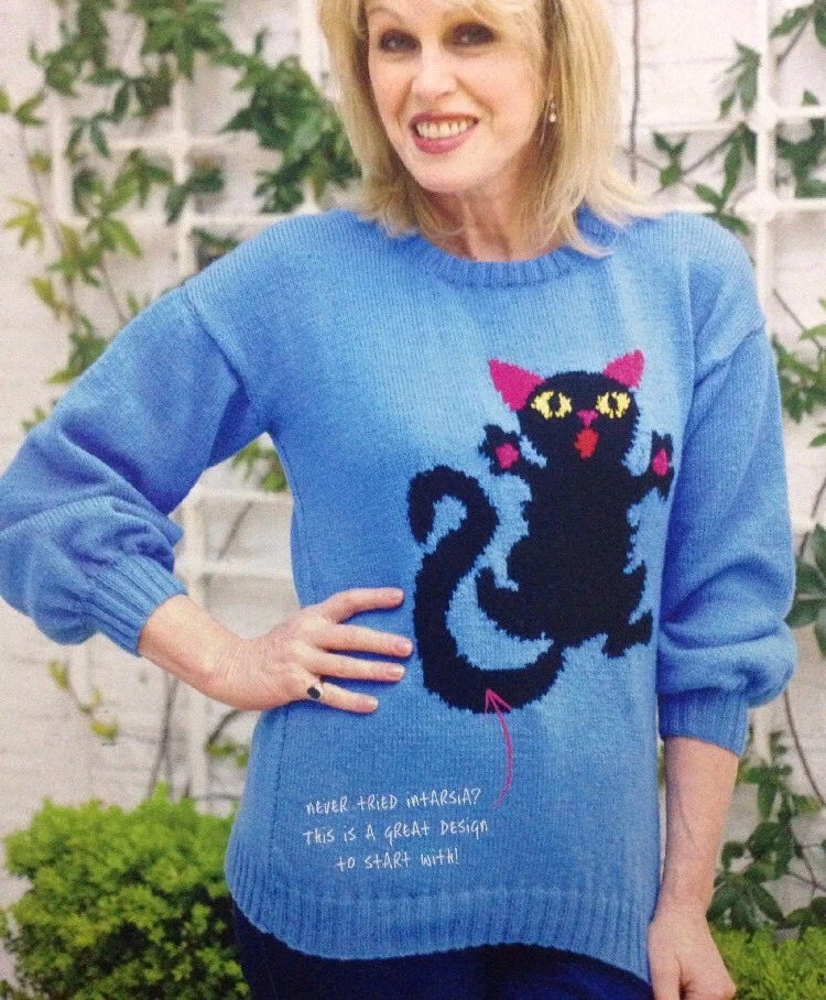 Ladies Novelty Halloween Cat Motif Jumper 4 Ply KNITTING PATTERN - Sizes 8-16 - Image 1 of 2