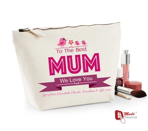 Personalised Make Up Wash Bag - Birthday Mother Day Gift - The Best MUM - Picture 1 of 1