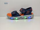 Skechers Kids Light Up Hypno-Splash PS Sandals Blue / Orange UK Size 4 EUR 37