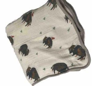 Kleines Einhorn Bison Büffel Baumwolle Musselin Baby Kleinkind Kapuzenhandtuch 27” x 27” - Bild 1 von 5