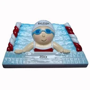 Personalisierter Weihnachtsschmuck Schwimmen Mädchen Kinder - Bild 1 von 1