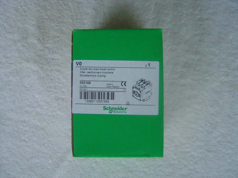 Novo na caixa Schneider Electric interruptor de ruptura de carga isolamento de 3 polos 25A V0 NOVO - Imagem 1 de 1