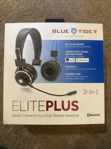 Casque supra-auriculaire bleu Tiger Elite Plus noir - 17-130395 - Photo 1 sur 5