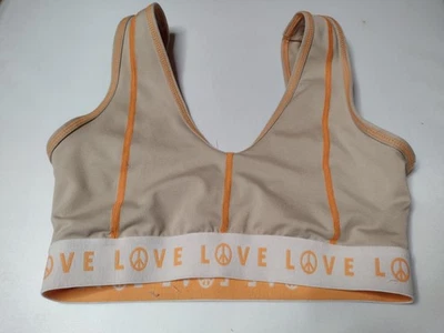 Sutiã esportivo LA+ Image bronzeado médio amor paz sem fio ioga Athleisure A7 - Imagem 1 de 4