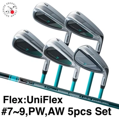Maruman DANGAN7 MAX Iron Wedge #7~9,PW,AW 5pcs Set UniFlex TENSEI Graphite Shaft - Image 1 of 4