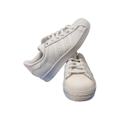 Size 5 - adidas Superstar J  White/White EF5399 Big Kid's Unisex  Shoes - Image 1 of 4