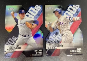 2020 Topps Chrome - Decade of Dominance Die-Cuts Nolan Ryan + Alex Rodriguez - Picture 1 of 2