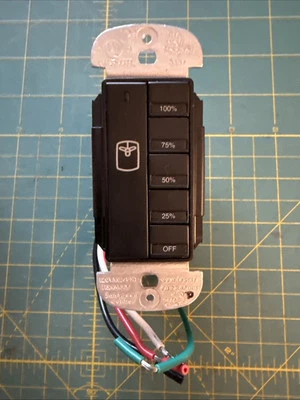 Controlador de velocidad del ventilador de pared Legrand On-Q-DRD9-B negro Foto 1 de 4