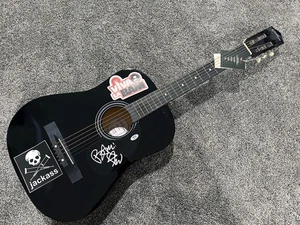 BAM MARGERA Viva La Jackass MTV Star Autograph SIGNED Acoustic Guitar PSA COA A - Picture 1 of 6