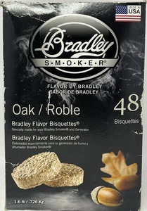 Bradley Smoker Oak Flavor Bisquettes 48 Pack - Picture 1 of 5