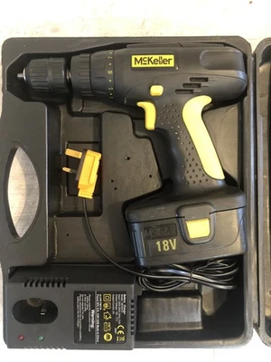 McKeller MCKM10 Cordless 18V Combi Hammer Drill Driver + Battery, Charger & Case - Image 1 of 4