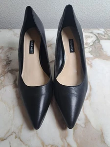 Pre-owned Nine West Lethear stiletto heels / 8 sz / black / 7cm - Picture 1 of 5