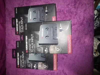 Adaptador de audio de entrada auxiliar MONSTER Cassette a 3,5 mm manos libres hogar, coche nuevo lote 1 Foto 1 de 3