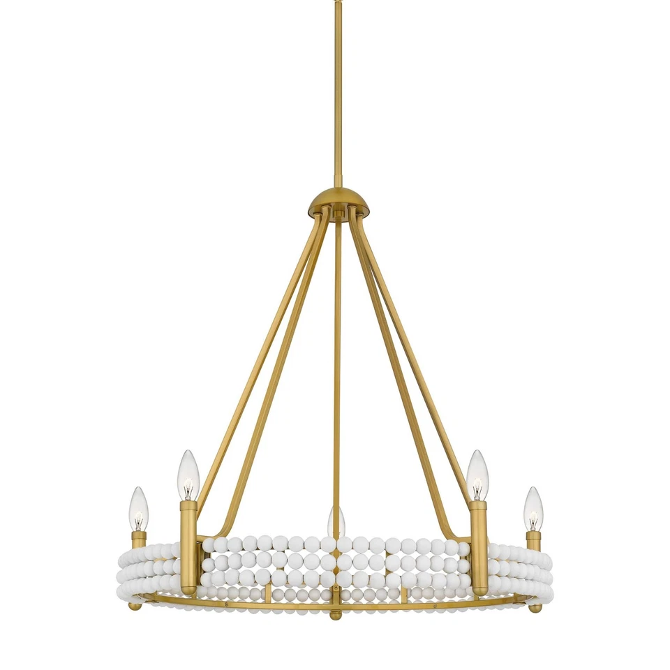 Quoizel Molly 5 Light Chandelier Brushed Gold - MOL5027BRG
