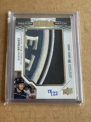 2019-20 Upper Deck Premier Mega Patch Chest Logos GUSTAV NYQUIST 17/22 - Image 1 of 2