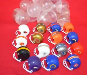 Lot 15 Different Vintage OPI Mini Helmet NFL Football Gumball Machine w/Capsules - Picture 1 of 9