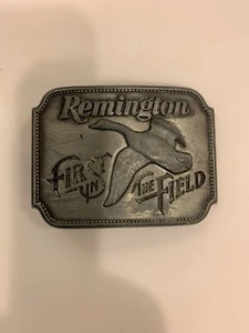 Vintage Remington Arms First In The Field Canada Goose Hunting Belt Buckle - Picture 1 of 9