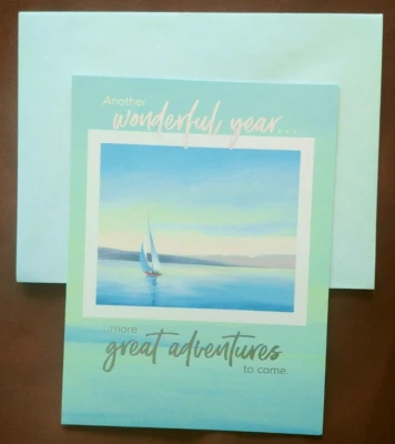 "More Great Adventures", (1) Leanin Tree Anniversary Card, New With (1) Envelope - Image 1 of 4