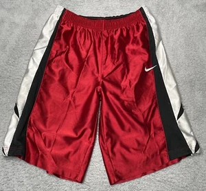VTG Nike Basketball Training Shorts Youth XL (18-20) Red White Black Nike Logo - Picture 1 of 8