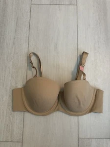 NWOT Cacique Smooth Lightly Lined Strapless Multi-Way Bra 38B Nude - Picture 1 of 5