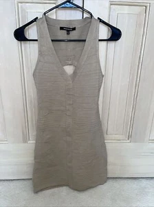 Tan Bandage Mini Dress Size L - Picture 1 of 2