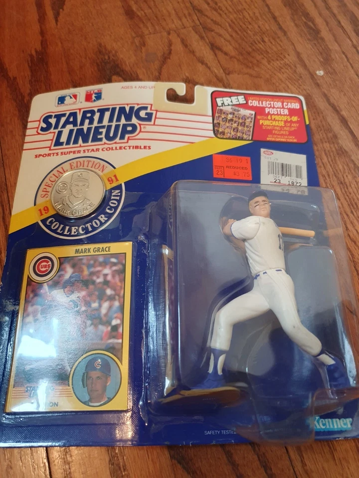 Kenner Starting Lineup Mark Grace Action Figure MLB Baseball Chicago Cubs 1991 - Image 1 of 2