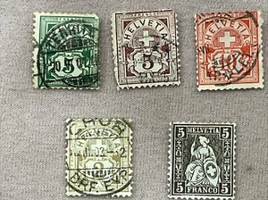 Lote Sellos Suiza 1862 1882 Libro Blanco Helvetia Franco - Imagen 1 de 7
