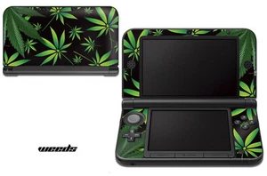 Skin Decal Wrap for Nintendo 3DS XL Gaming Handheld Sticker 12-15 WEEDS BLACK - Picture 1 of 1