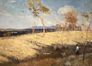 Arthur Streeton Golden Summer 1889 Quality Canvas Prints Framed Ready to Hang - Picture 1 of 3