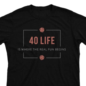 40 Life EDH - Magic the Gathering Unisex T-Shirt MTG Commander - Picture 1 of 9