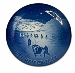 Bing Grondahl blau & weiß 1972 Jule nach 7" Teller Weihnachten in Grönland mit Box - Bild 1 von 9