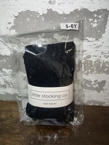 NWT! Little Stocking CO. Knit Tights Black Size 5-6Y - Picture 1 of 4