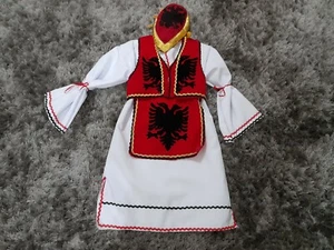NEW ALBANIAN TRADITIONAL FOLK POPULAR COSTUME GIRLS 10 YEARS OLD ALBANIA  #20 - Picture 1 of 11