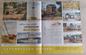 1946 CaterpillaR Diesel Engines Tractors Equipment Vintage AD all in a days work - Picture 1 of 1