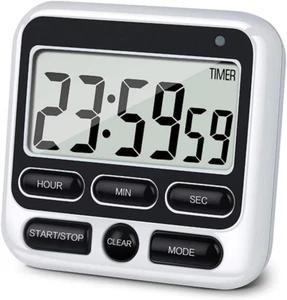 Kitchen Digital Timer Mute/Ring Mode LCD Time Display Magnetic Back Cooking Stud - Picture 1 of 12