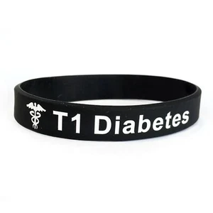 T1 Diabetes Type 1 Diabetiker Medizinische Armband Auf Englisch Fur Herren Damen - Bild 1 von 8