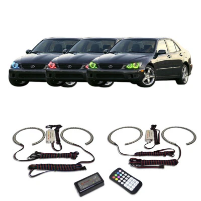 Kit de halo de faros ojo de ángel multicolor RGB para Lexus is300 01-05 Foto 1 de 4