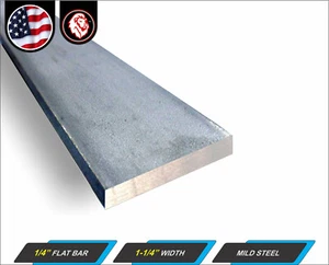 1/4" x 1-1/4" Metal Flat Bar - Mild Steel - Metal Stock - 36" inch long (3-ft) - Picture 1 of 3
