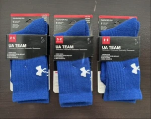 LOT Under Armour UA Team YOUTH Performance Crew Socks LARGE YLG 1-4 NWT - Picture 1 of 5