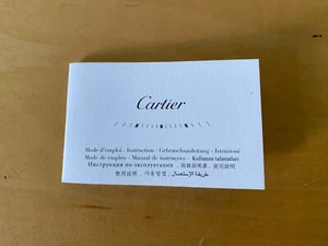Instructions for use CARTIER Instrucciones de uso - 8´5 x 5´5 cm - Bild 1 von 2