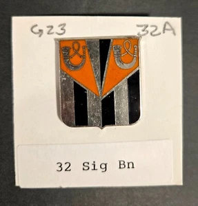 Spilla stemma unità bettalion 32° segnale esercito americano - Foto 1 di 2