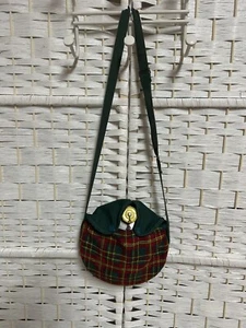 Cantimplora vintage GIRL SCOUT a cuadros y bolsa de transporte verde con correa para el hombro - Imagen 1 de 6