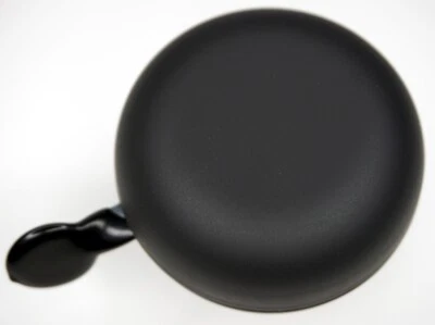 CBK-MS Ding Dong Fahrradklingel Schwarz matt Ø 80 mm XXL Fahrrad Glocke Klingel ()