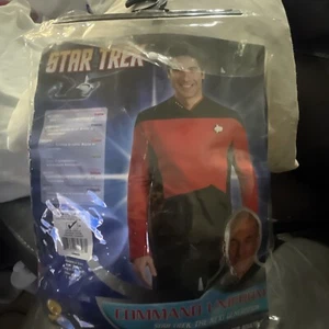 Rubie's mens Star Trek the Next Generation Deluxe Commander Picard Adult Shirt M - Picture 1 of 7