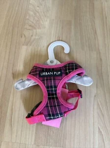 UrbanPup harness Pink Tartan chihuahua Toy puppy Size XS 25-30 cm Chest - Picture 1 of 1