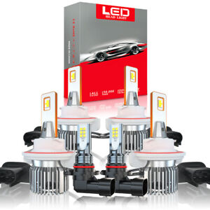 For Jeep Liberty 2008-2011 2012 LED Headlight Hi/Lo + Fog Light Bulbs Combo kit