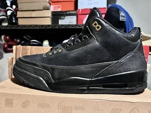 2011 Men Nike Air Jordan III 3 BHM Promo Samples Black Gold Size 12 Used Rare - Picture 1 of 11