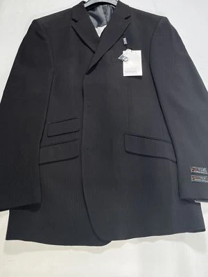 Traje Para Hombres Culture By Giorgio Cosani Negro Pierna Ancha 2 Botones Talla 44L NUEVO Foto 1 de 4