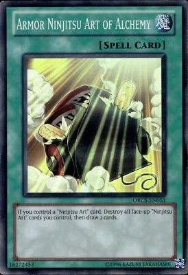 Armor Ninjitsu Art Of Alchemy - Super Rare ORCS-EN051 - LP - YuGiOh - Image 1 of 2