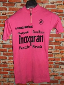 EROICA ROSA INOXPRAN CASTELLI MAGLIA SHIRT BICI CICLISMO VINTAGE 70'S 80% LANA - Foto 1 di 3
